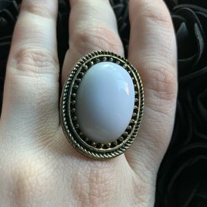 White oval ring